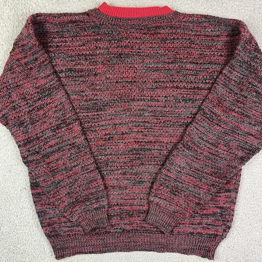Vintage Brittania Sweater Knit Sweatshirt Acrylic‎ Red Black Size Large